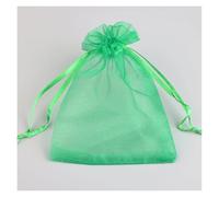 YANGC Bolsas de Organza de 100 Uds., 5x 7/7x 9/9x1 2/10x1 5/13x18cm, bolsa de regalo for joyería, regalos de boda, decoración, embalaje dibujable, bolsas dulces(Emerald 13,9X12CM_OTHER)