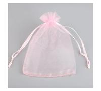 YANGC Bolsas de Organza de 100 Uds., 5x 7/7x 9/9x1 2/10x1 5/13x18cm, bolsa de regalo for joyería, regalos de boda, decoración, embalaje dibujable, bolsas dulces(Light pink 14,5X7CM_OTHER)