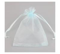 YANGC Bolsas de Organza de 100 Uds., 5x 7/7x 9/9x1 2/10x1 5/13x18cm, bolsa de regalo for joyería, regalos de boda, decoración, embalaje dibujable, bolsas dulces(Light blue 21,10X15CM_OTHER)