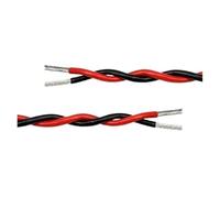 YANGC Cable de par trenzado AFS200 FEP de 1-50m, 26/24/22/20/18/17/15/13AWG, línea de conexión de señal electrónica DIY, Cable PTFE de alta temperatura(Red Black,5 meters,18AWG (Sq 0.75mm))
