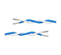 YANGC Cable de par trenzado AFS200 FEP de 1-50m, 26/24/22/20/18/17/15/13AWG, línea de conexión de señal electrónica DIY, Cable PTFE de alta temperatura(Blue White,2 meters,20AWG (Sq 0.5mm))