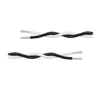 YANGC Cable eléctrico PTFE de 1~50M AFS200 26/25/24/22/20/18/17/15/13AWG FEP, Cable de par trenzado de cobre estañado aislado de alta temperatura(Black White,5 meters,26AWG (Sq 0.12mm))