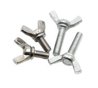 YANGC DIN316 304 Acero inoxidable/Acero galvanizado Perno de ajuste de apriete manual Tornillo de mariposa con cabeza de mariposa M3 M4 M5 M6 M8 M10(304 Stainless Steel,16MM_M3 5PCS)