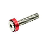 YANGC Kit de pernos de tornillo de aluminio M6, espaciador de arandela colorida
