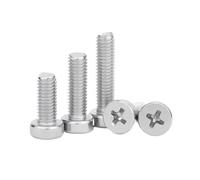 YANGC M2 M2.5 M3 M4 M5 304 Tornillo de cabeza cilíndrica empotrada en cruz de acero inoxidable Perno de cabeza corta baja(20mm,M5-20pcs)