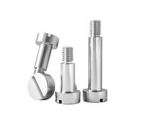 YANGC M2 M2.5 M3 M4 M5 M6 304 Acero inoxidable Ranurado de una palabra Posicionamiento de ranura Hombro Escalón Tornillo Tapón Límite Perno de cojinete(20mm,(D6) M5 x2Pcs)