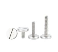 YANGC M2 M2.5 M3 M4 M5 M6 304 Tornillo de cabeza plana ranurada de una palabra de acero inoxidable Perno de pulgar de cabeza ranurada redonda grande(5mm,M4(3pcs))