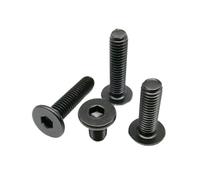 YANGC M2 M2.5 M3 M4 M5 M6 M8 negro 304 acero inoxidable Allen hexágono cabeza ultrafina perno hexagonal ultrafino tornillo de cabeza de oblea plana(6mm,M6 10pcs)