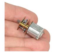 YANGC Mini motorreductor metálico N10 de CC de 1,5 V-6 V, 3 V, 48 RPM, eje de salida recto, 48-97 RPM, velocidad lenta, alto par, con caja de engranajes helicoidales totalmente metálica.