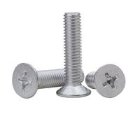 YANGC Tornillo de cabeza avellanada/plana DIN965 de aleación de aluminio 6063, M1.7, M2, M2.5, M3, M4, M5, M6(M3X4 100PCS)