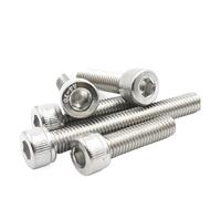 YANGC Tornillo de cabeza hueca hexagonal, de acero inoxidable 316, M2, M2.5, M3, M4, M5, M6, M8, M10, M12, con cabeza cilíndrica alargada DIN912(12mm,M2-50pcs)