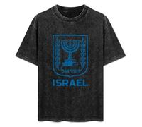 YANGDUJUN Israel Israeli Heritage Mens T-Shirt Casual Cotton Unisex Black Tees Tops S
