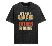 YANGDUJUN It's Not A Dad BOD It's A Father Figure Mens T-Shirt Casual Cotton Unisex Black Tees Tops M