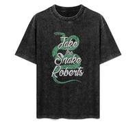 YANGDUJUN Jake The Snake Roberts Retro Wrestling Hero Mens T-Shirt Casual Cotton Unisex Black Tees Tops XXL