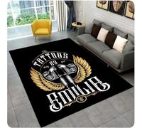 YANGECHEN Alfombra De Estudio De Tatuaje para Sala De Estar Alfombra De Piso Mística Dormitorio Antideslizante Sofá De Noche Alfombra De Área De Mesa Alfombra De Decoración del Hogar 100X160Cm