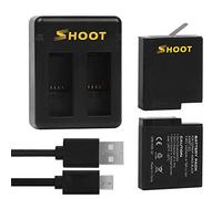 Yangers 2 Pack batería con Cargador Paralelo USB Dual para GoPro Hero 7 Negro/Hero 6 5/Hero (2018) / Firmware v01.50, v01.55, v01.57,v02.00 y v02.51 Accesorios de cámara