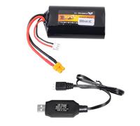 Yangers 7.4V 5000mAh 2S Lipo Batería recargable Paquete de baterías de repuesto 8C XT30 conector de enchufe con cargador USB Set para Radiomaster TX12 T14 T15 TX16S TX18S T18PRO Transmisor RC Toys