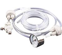 Yangers acuario co2 sistema kit, DIY co2 generador para plantas de agua tanque de peces, conjunto de válvula de tubo tapa de botella de calibre con válvula de aguja medidor de presión