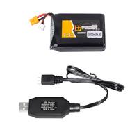 Yangers Batería de repuesto recargable de 7,4 V 5000 mAh XT30 con cargador USB para Radiomaster TX12 TX16S TX18S T18PRO transmisor RC Toys