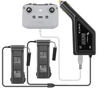 Yangers Cargador de Coche para dji Mavic 3, Adaptador de Cargador de Coche 3 en 1 para Dos baterías de Cine Mavic 3/3 + 1 Mando a Distancia