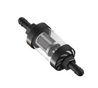 Yangers Filtro de combustible para motocicletas, Manguera de montaje universal de 8 mm, 5/16 ", Gasolina lavable, Filtro de diesel, Vidrio cromado para motocicleta, Coche, Barco, Tractor