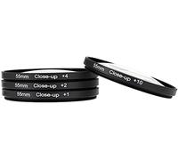 Yangers Kit de filtro de lente macro para cámara dslr (+1,+2,+4,+10) ampliación con bolsa de almacenamiento (55 mm)