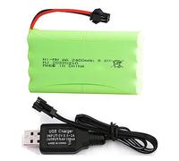 Yangers Recargable 9.6 V 2400 mAh NI-MH Paquete de batería SM 2 P Conector Hembra con Cargador USB Set para RC Car Off Road Truck Jumper Toys