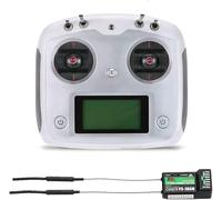 Yangers Transmisor de radio de 2.4 GHz, transmisor remoto Flysky FS I6S AFHDS 2A 10 canales + receptor FS IA6B sistema de radio para coches de carreras a control remoto, barco, helicóptero, juguetes