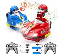 Yangers Vehículo de Control Remoto Coche Parachoques Niños, Carreras RC Bumper Cars Vehículo Combate, Coches RC Alta Velocidad Juguetes Interactivos Niños Regalos Cumpleaños Navidad para Chico Niña