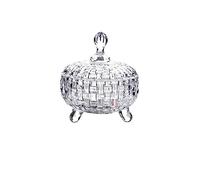 YANGJINGOZ-2025 Bandeja de cristal for dulces, bandeja frutas, tarro almacenamiento for aperitivos, caja frutos secos, 2 uds Frutero Decorativo(Transparent)