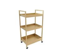 YANGJINGOZ-2025 Carro de Cocina con Ruedas Carro de Almacenamiento, Estante for salón Belleza, for Flores, con Ruedas Arte del Hierro Isla de Cocina móvil(Golden)