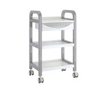 YANGJINGOZ-2025 Carro de Cocina con Ruedas Carros Móviles, Estantes De Almacenamiento Varios Niveles Piso A, for Salones Belleza, Cocina, Baño, Sala Estar Pequeños Isla de Cocina móvil(Grijs)