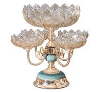 YANGJINGOZ-2025 Plato de fruta giratorio cristal, centro mesa creativo, soporte, plato decorativo for encimera, for pan, aperitivos y dulces Frutero Decorativo(Pequeño)