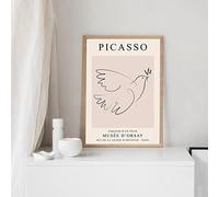 Yangld Pintura en lienzo Henri Matisse Impresiones artísticas Exposición de aves Póster Picasso Paloma de la paz Galería Cuadros de pared Decoración para el hogar 15.7 "x 23.6" (40x60 cm) Sin marco