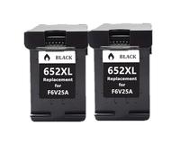 YanglishiOU Cartucho de Tinta for Impresora 652 XL Deskjet 1115 1118 2135 2136 2138 3635 3636 3835 4535(2Pack BK)