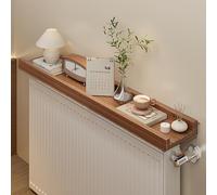 YANGLLYJ Balda Radiador, Cubre Radiadores Material Plástico de Madera con Placa Gruesa y Soporte Metálico para Salones, Dormitorios y Pasillos(Brown,90x15cm/35x6in)