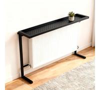 YANGLLYJ Balda Radiador, Mesa Consola Blanca, Cubre Radiadores de Metal, se Puede Usar como Estante para Radiador o como Mesa Detrás del Sofá(Black,90x100x15cm/35x39x6in)