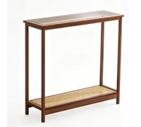 YANGLLYJ Consola Madera, Mueble Recibidor Estrecho para Entrada con Estante del Sofá para Pasillo, Sala de Estar(Brown,100x26x75.5cm/39x10x30in)