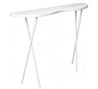YANGLLYJ Consola Madera, Recibidor Estrecho Moderna con Patas de Metal para Pasillo y Sala(White,60x20x80cm/24x8x32in)