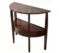 YANGLLYJ Media Luna Consola Madera, Recibidor Entrada Estrecho con Cajón y Estante Inferior para Pasillo y Sala(Red,66x34x81cm/26x13x32in)
