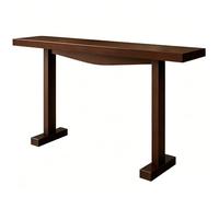 YANGLLYJ Mesa Consola Madera Maciza, Mueble Recibidor Estrecho Moderna con Patas Cuadradas para Pasillo y Sala(Brown,140x30x75cm/55x12x30in)