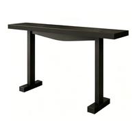 YANGLLYJ Mesa Consola Madera Maciza, Mueble Recibidor Estrecho Moderna con Patas Cuadradas para Pasillo y Sala(Black,160x30x75cm/63x12x30in)