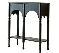 YANGLLYJ Mueble Recibidor Estrecho, Consola Madera con Estanterías para Recibidor, Pasillo y Salón(Black)