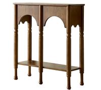YANGLLYJ Mueble Recibidor Estrecho, Consola Madera con Estanterías para Recibidor, Pasillo y Salón(Brown)