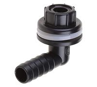 YANGLY Tubería De Agua De Plástico para Conector De Tanque Adaptador De Codo para Barriles De Lluvia Acuarios para Estanques O Tanques De Agua Pequeños Bl