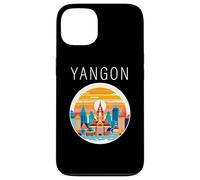 Yangon Myanmar paisaje Art Deco Carcasa para iPhone 13