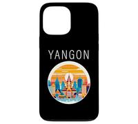 Yangon Myanmar paisaje Art Deco Carcasa para iPhone 13 Pro Max