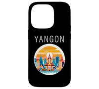 Yangon Myanmar paisaje Art Deco Carcasa para iPhone 14 Pro