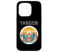 Yangon Myanmar paisaje Art Deco Carcasa para iPhone 15 Pro