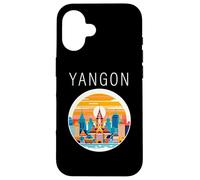 Yangon Myanmar paisaje Art Deco Carcasa para iPhone 16